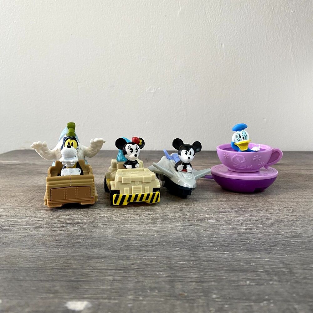 2020 McDonalds Mickey and Minnie Runaway Railway Happy Meal Toys Lot of 4